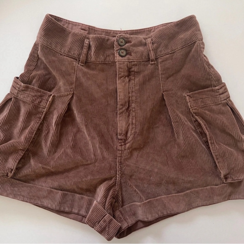 Free People Boho corduroy high rise shorts